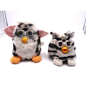 FURBY White Black Cow Spots Dalmatian 70-800 Original‎ 1998 Furby Bean Bag Plush